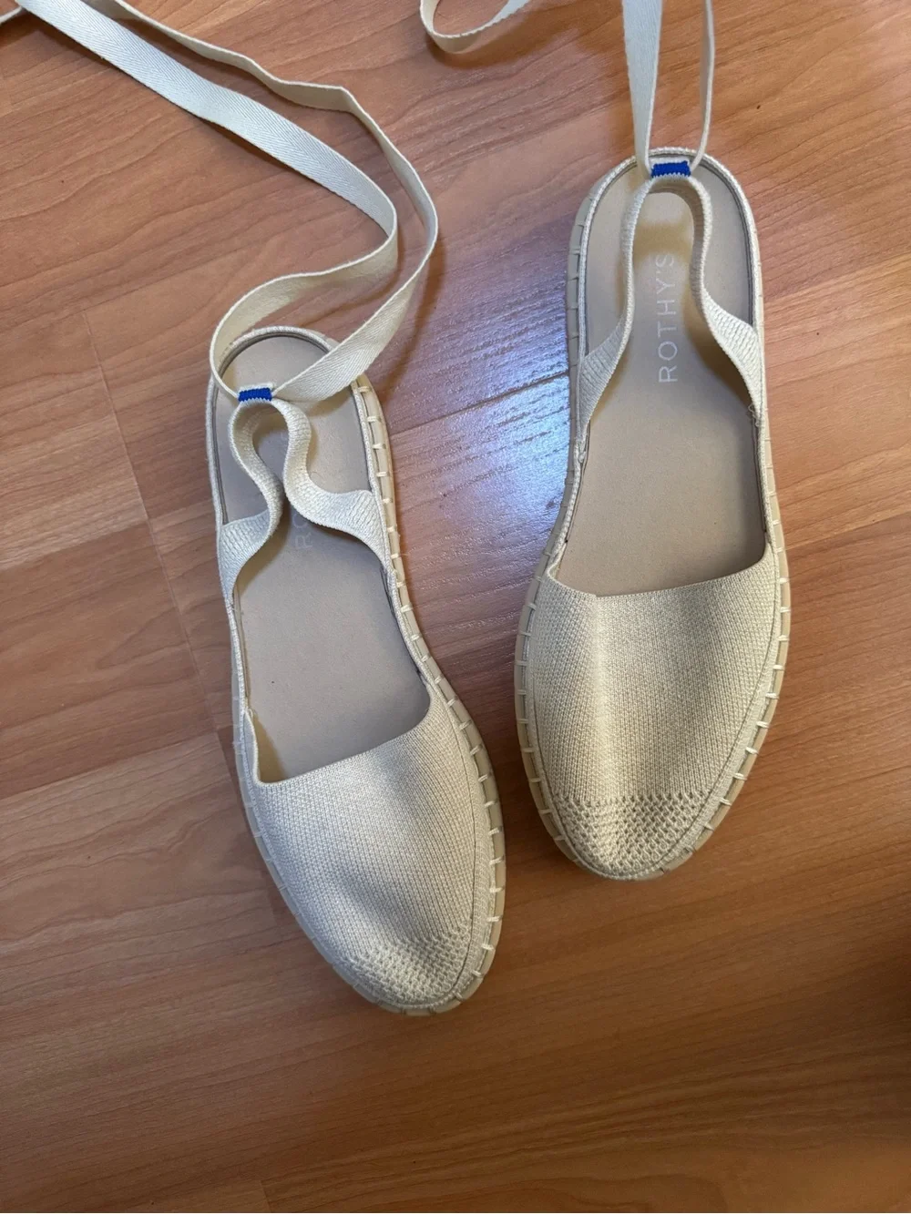 Rothy's The D'Orsay Espadrille seashell size 9.5